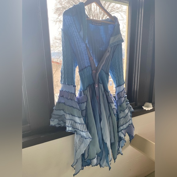 KLA ORIGINALS Designer Handmade Upcycled Fairycore Festival Cardigan Coat OS - Picture 3 of 6